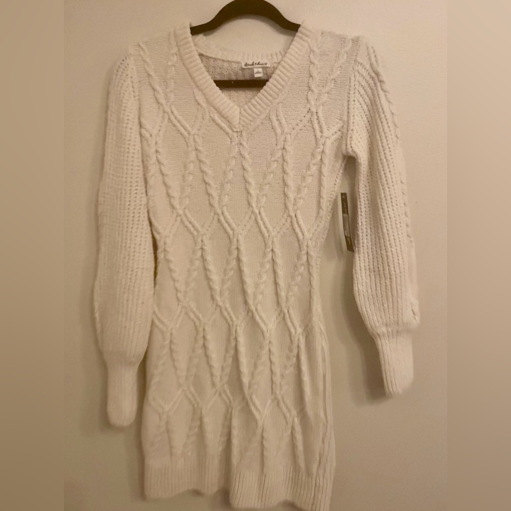 Long sleeve mini sweater dress